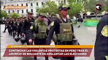 Continúan las violentas protestas en Perú tras el anuncio de Boluarte de adelantar las elecciones