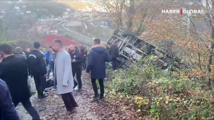 Zonguldak'ta öğrenci servisi şarampole devrildi! 1 ölü, 15 yaralı