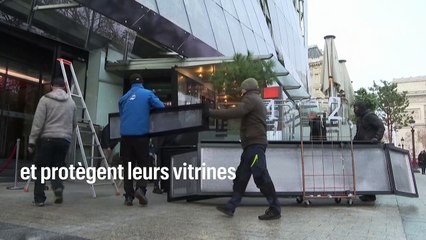 France-Maroc : des commerçants des Champs-Elysées se barricadent avant le match