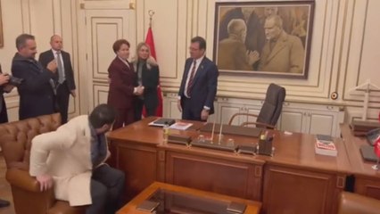 Akşener karar sonrası İBB binasına geldi!