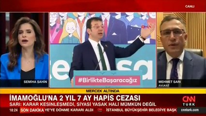 İmamoğlu'na 2 yıl 7 ay hapis cezası