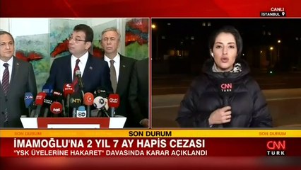 İmamoğlu'na 2 yıl 7 ay hapis cezası