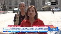 Dina Boluarte dice que buscará adelantar las elecciones generales en Perú para diciembre de 2023