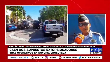 Atrapan a dos presuntos extorsionadores en Duyure, Choluteca