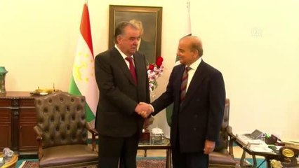 İSLAMABAD - Tacikistan Cumhurbaşkanı Rahman, Pakistan Başbakan Şerif ile bir araya geldi