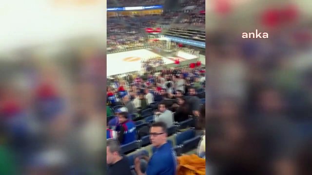 İmamoğlu Anadolu Efes maçında: Alkışlarla karşılandı