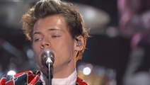 Harry Styles Hilariously Rips Glittering Jumpsuit While High Kicking Onstage As Fans Scream