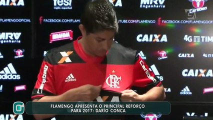 Flamengo apresenta o jogador argentino Darío Conca