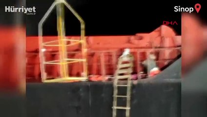 Sinop'ta kuru yük gemisinde yangın! Yaralılar var