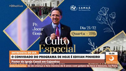 Pastor da Igreja Canaã convida população de Cajazeiras e região para culto especial de natal
