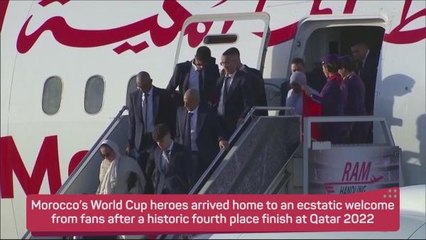 Morocco receive heroes welcome following fourth-place finish in Qatar