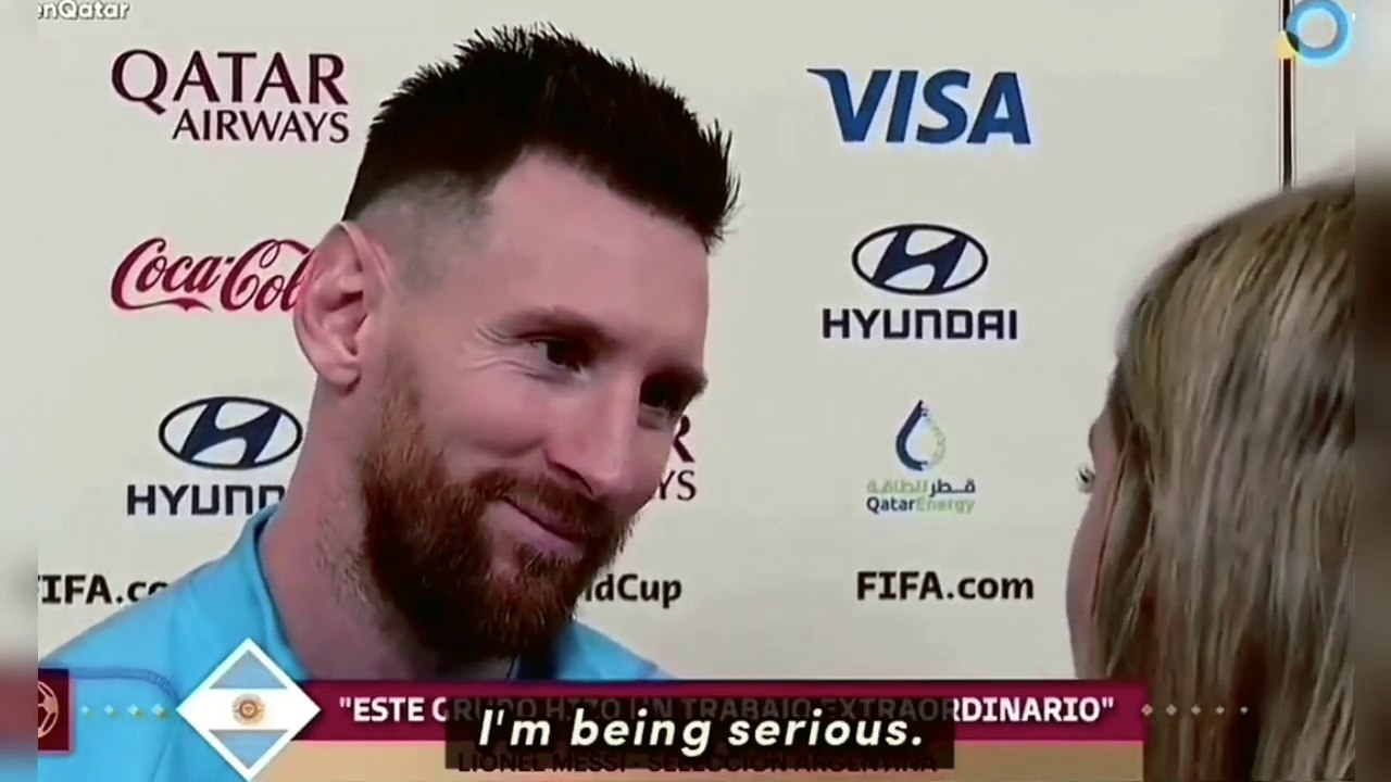 Reporter Gives Messi Emotional Award For Getting Argentina Into The Final