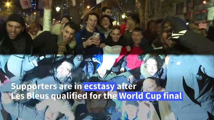 France fans celebrate reaching World Cup final