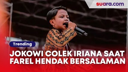 Viral, Momen Jokowi Colek Iriana Saat Farel Prayoga Hendak Bersalaman, Tak Dikenal