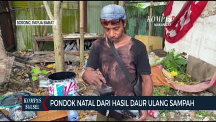 Pondok Natal dari Hasil Daur Ulang Sampah
