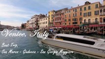 Vaporetto Venice San Marco to Giudecca and San Giorgio Maggiore. Explore and Visit Venice from the Water 4K