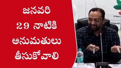 శ్రీకాకుళం: జనవరి 29 నాటికి అనుమతులు తీసుకోవాలి - జిల్లా కలెక్టర్