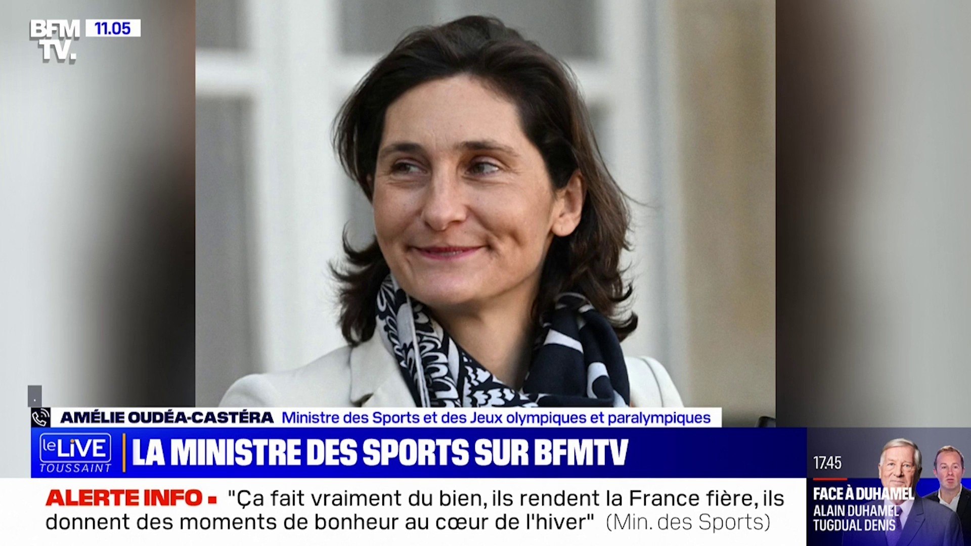 Amélie Oudéa-Castéra, ministre des Sports: "Les Bleus rendent la France  fière, ils donnent des moments de bonheur au cœur de l'hiver" - Vidéo  Dailymotion
