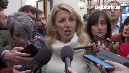 Yolanda Díaz dice que lo que está haciendo el PP con su recurso al Constitucional es “gravísimo”