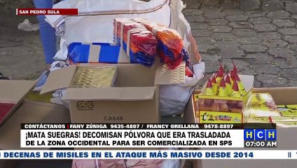 ¡Desde "Chispitas" hasta "Mata Suegras"! Importantes decomisos de pólvora se contabilizan en SPS
