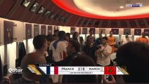 ماكرون ينضم إلى احتفالات نجوم فرنسا في غرفة تبديل الملابس