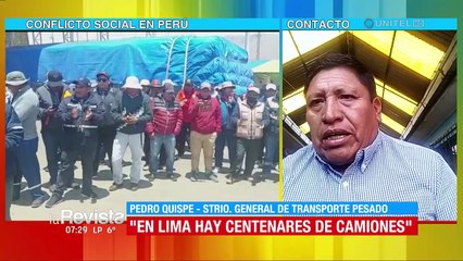 “Corremos riesgo de que seamos asaltados”, alerta dirigente de transporte bloqueado en Perú