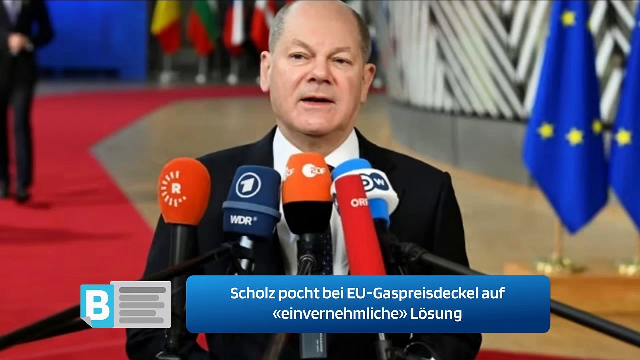 Scholz pocht bei EU-Gaspreisdeckel auf «einvernehmliche» Lösung