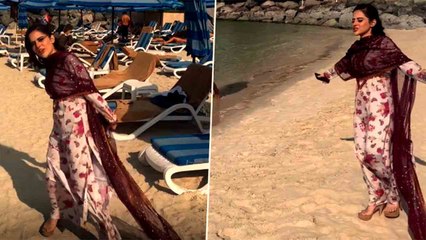 Urfi Javed ने Dubai Beach पर Bikini की जगह पहने Salwar-Kameez, Viral Video देख लोगों को लगा झटका!
