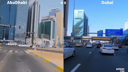 Dubai vs Abu Dhabi city Drive