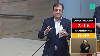 Una diputada del PP critica a Fernández Vara y él responde con muchísima contundencia