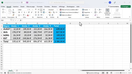 Accéder aux statistique du classeur du classeur Excel