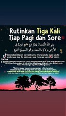 Do'a  penting rutinkan pagi dan sore