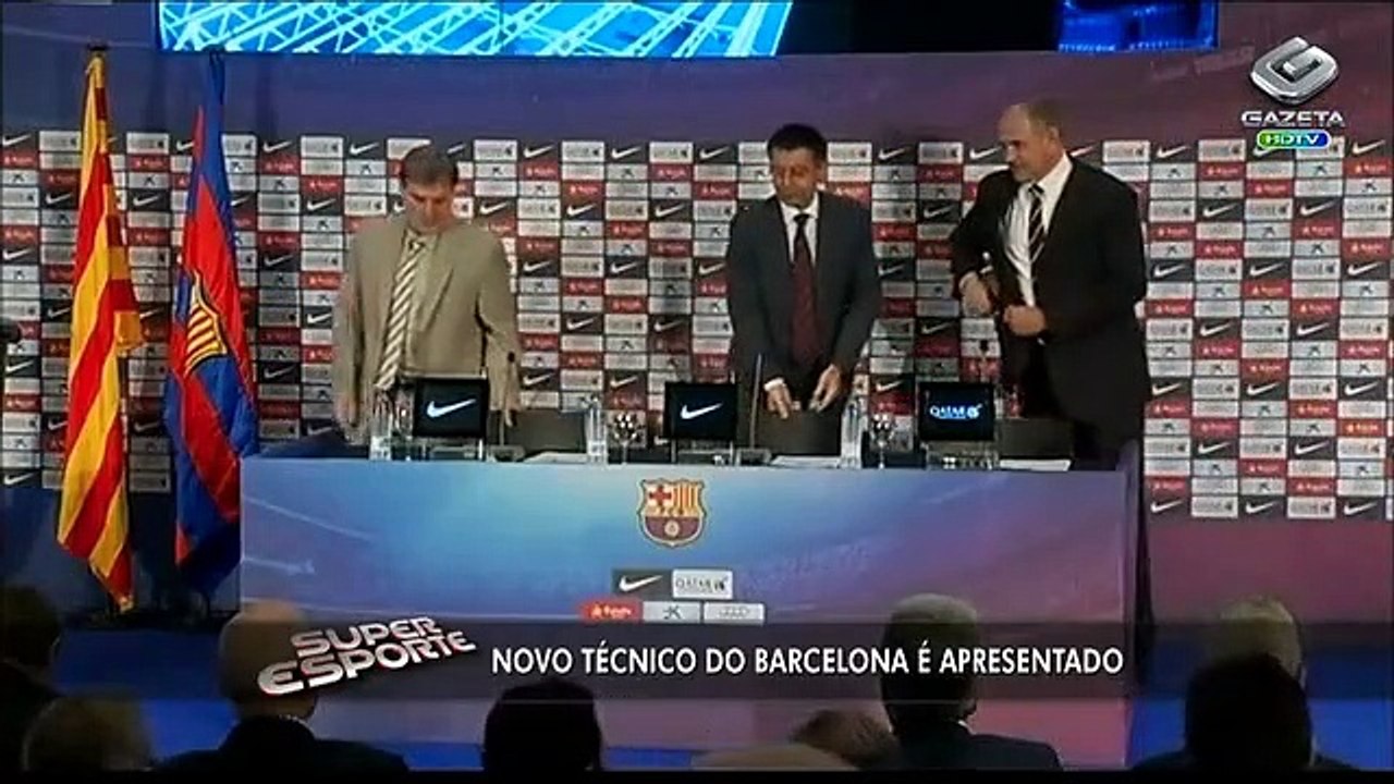Técnico Gerardo Martino é apresentado no Barcelona