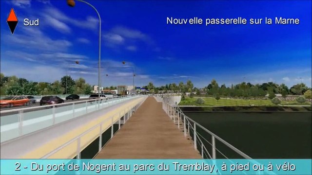DiRIF - Aménagement du pont de Nogent - Le nouveau cheminement pour les piétons et les cycles