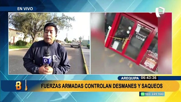 Arequipa: Fuerzas Armadas ponen orden en las calles tras desmanes y saqueos