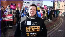Leeds nurses strike: Crowds gather outside Leeds General Infirmary as part of biggest strike in NHS history