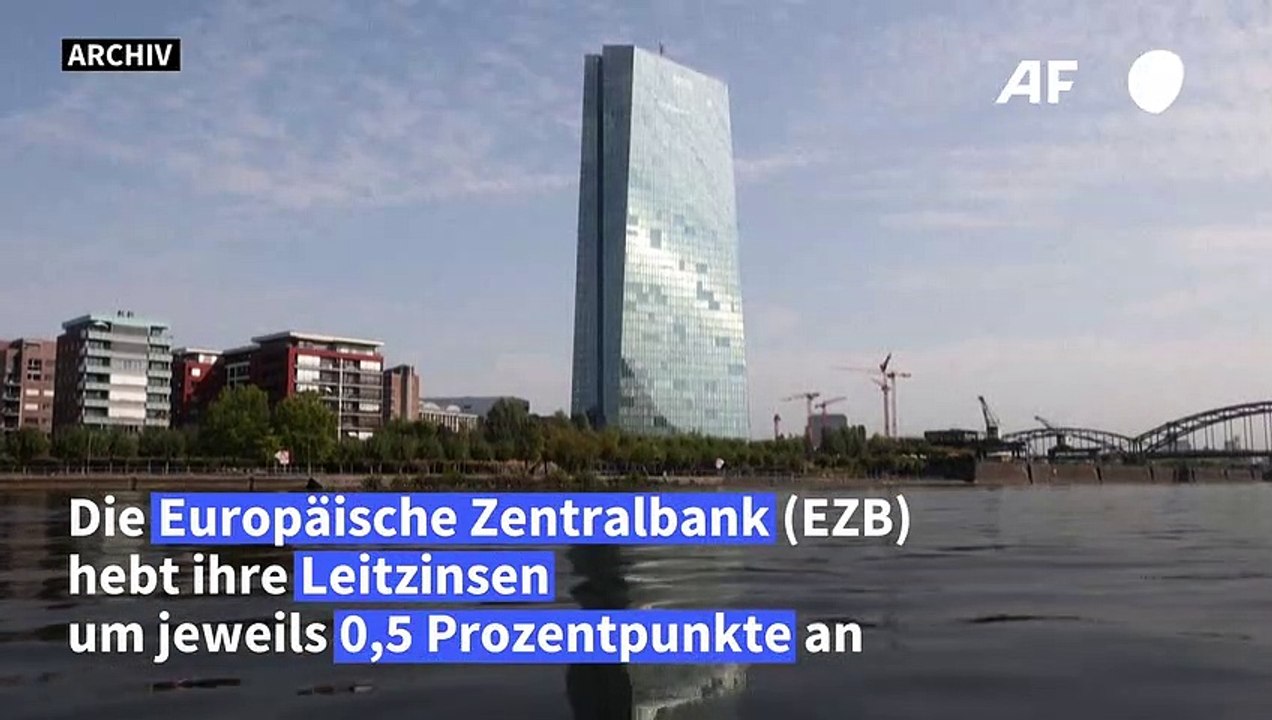 EZB hebt Leitzinsen um 0,5 Prozentpunkte an
