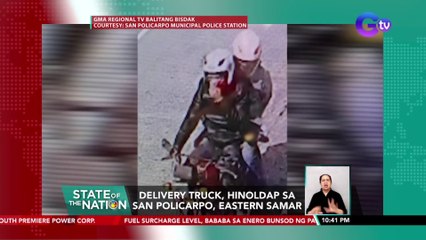 Delivery truck, hinoldap sa San Policarpo, Eastern Samar | SONA
