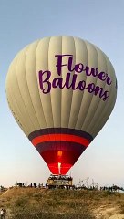Air balloon flower flying in sky