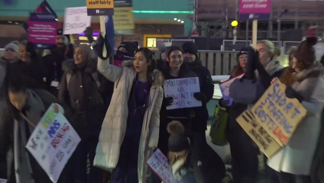 Thousands of nurses go on strike in dispute over pay and conditions