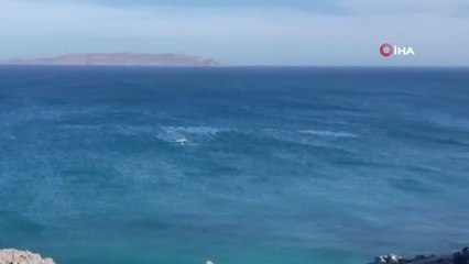 Girit açıklarında küçük uçak denize düştü: 1 ölü