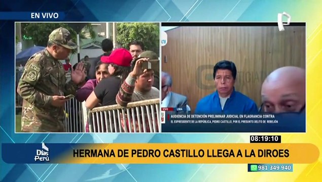 Ate: Hermanas de Pedro Castillo llegan a la DIROES