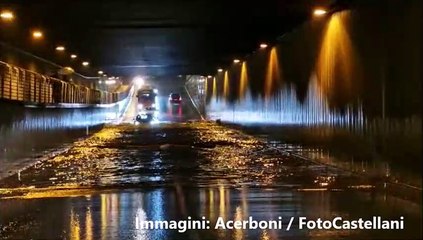 Nubifragio su Pistoia: chiusi i sottopassi, preoccupano i torrenti