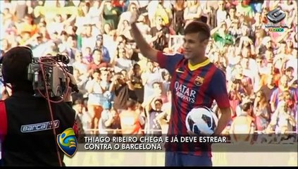 Confira a apresentação de Thiago Ribeiro no Santos