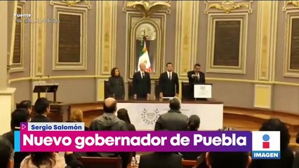 Sergio Salomón Céspedes toma protestas como gobernador de Puebla