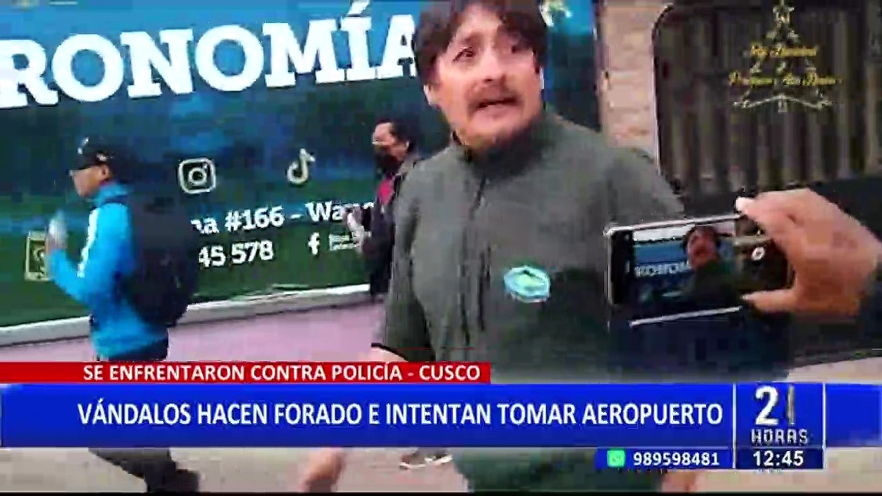 Cusco: vándalos intentaron tomar aeropuerto Alejandro Velasco Astete