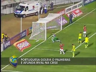 Palmeiras perde para a Portuguesa e segue na zona de rebaixamento