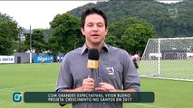 Vitor Bueno projeta crescimento no Santos em 2017