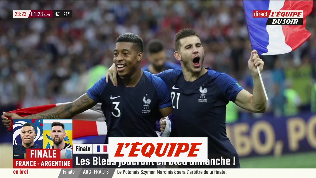 Les Bleus tout en bleu en finale de la Coupe du monde contre l'Argentine - Foot - CM 2022