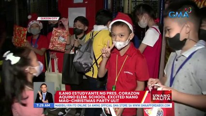Ilang estudyante ng Pres. Corazon Aquino Elem. School, excited nang mag-Christmas Party ulit | UB